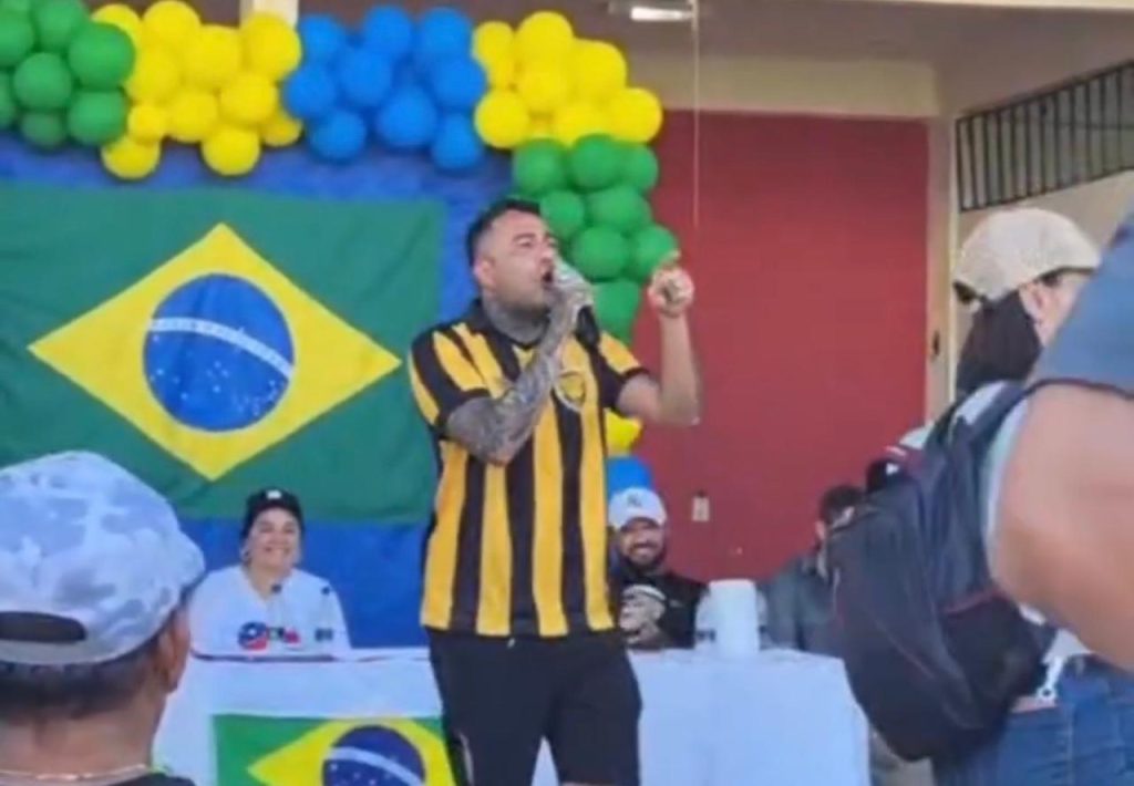 vereador sargento salazar em evento politico