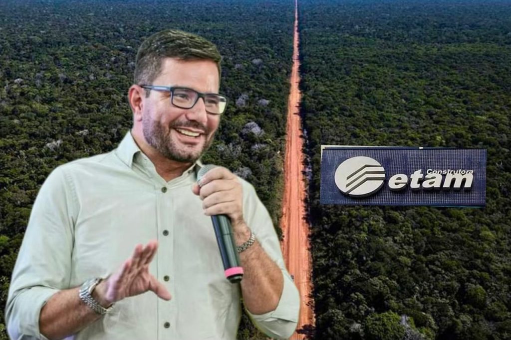 imagem da BR-319 com obras em andamento