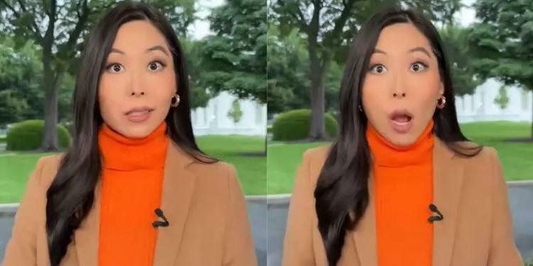Correspondente da ABC News Selina Wang durante tiroteio em frente à Casa Branca