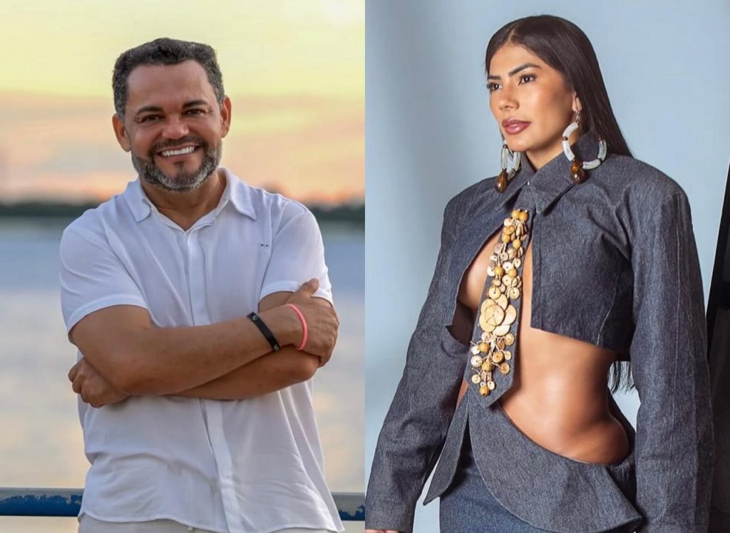 Deputado Rozenha e Marciele Albuquerque em evento cultural