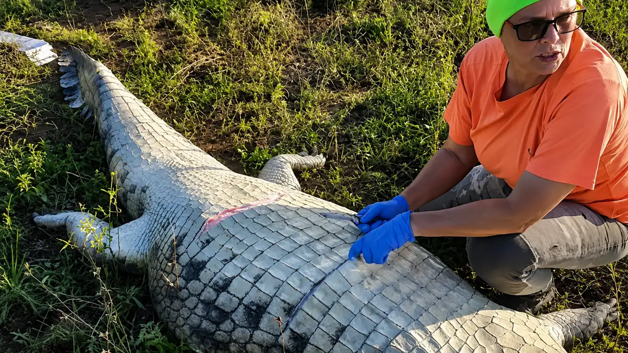 reliquias encontradas no crocodilo do nilo