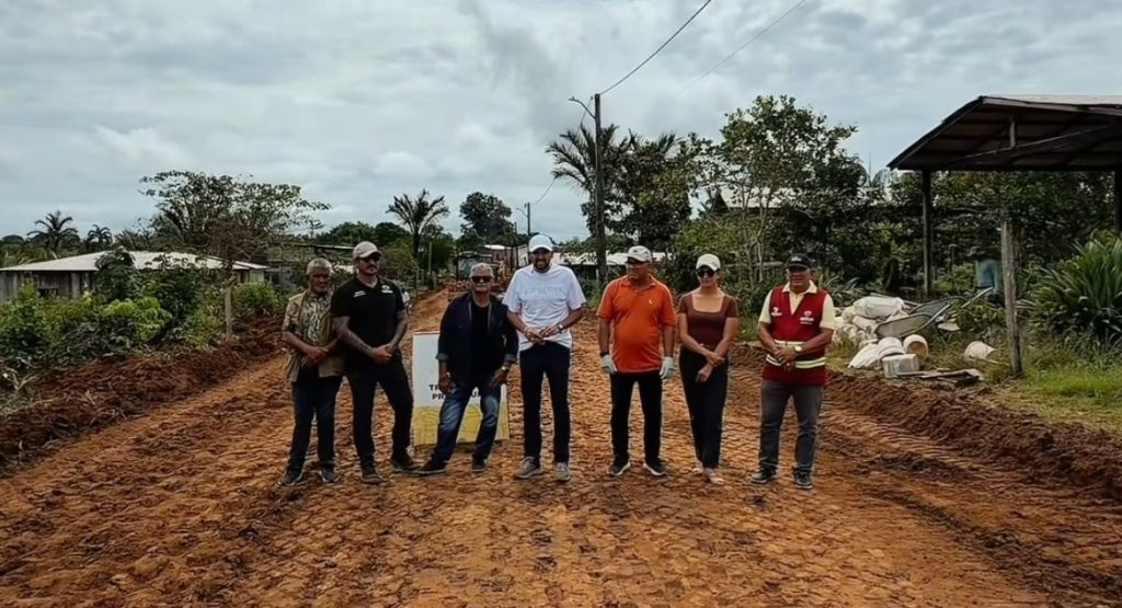 obras de pavimentação e infraestrutura no bairro novo vencedor em beruri