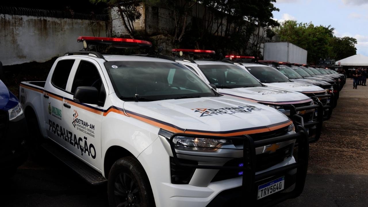 Foto da operação segurança presente no Amazonas com presença de policiais e novos equipamentos