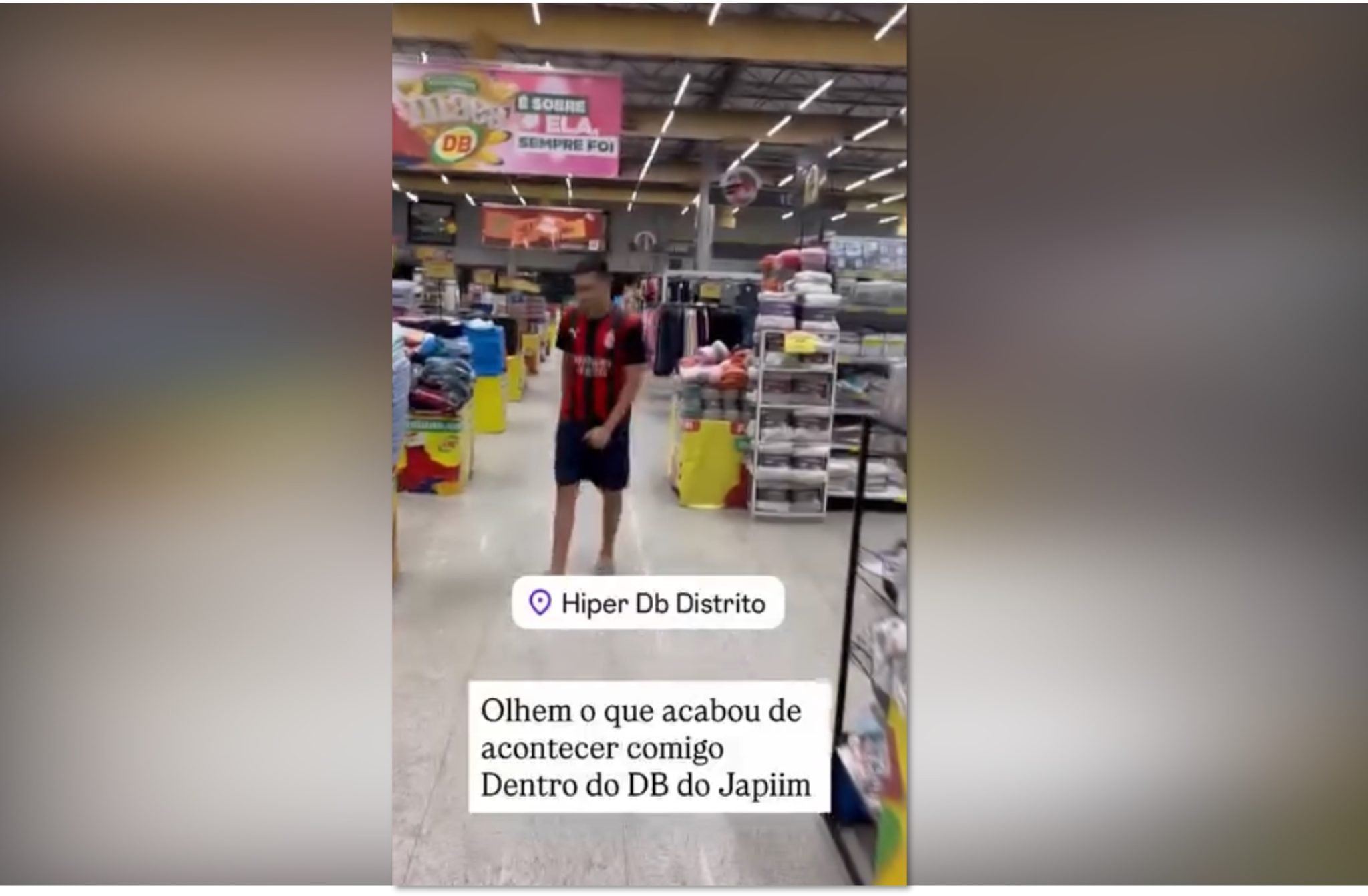 Vídeo de confrontação sobre importunação sexual em supermercado