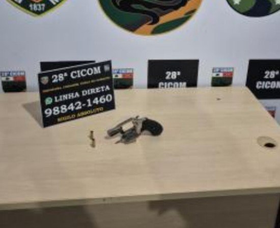 imagem de divulgação sobre homem preso após disparos em manaus