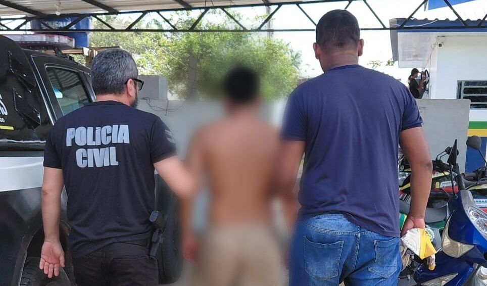 Policiais civis do Amazonas realizam prisão de homem por violência doméstica em Alvarães.