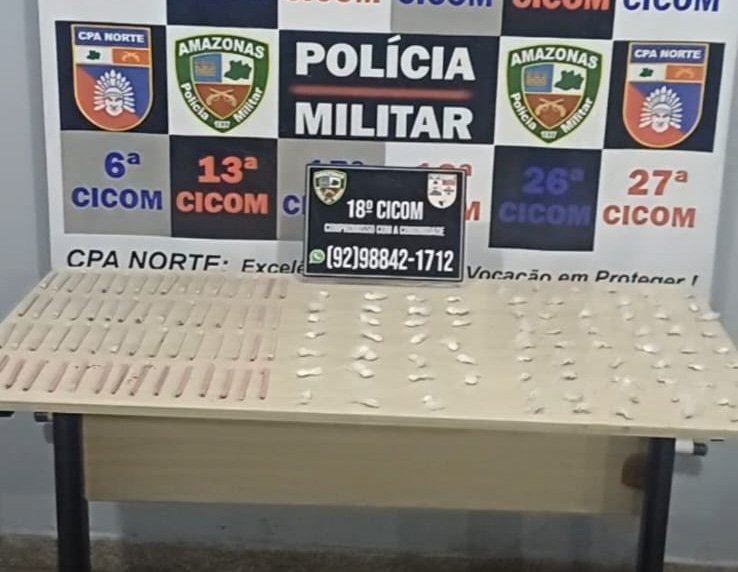 Homem preso por tráfico de drogas na zona norte de Manaus