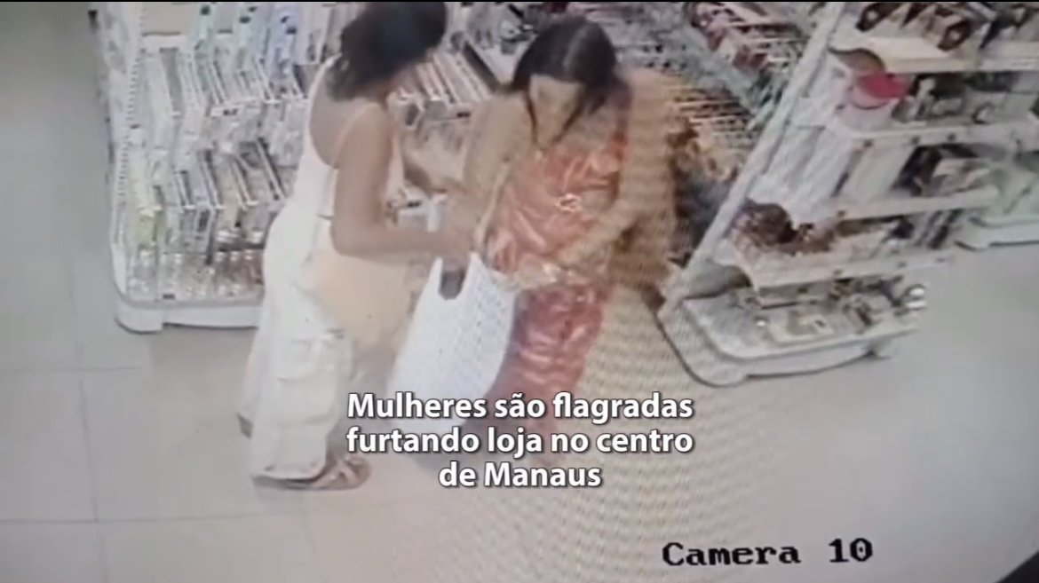 câmeras de segurança registram furto em loja no centro de manaus