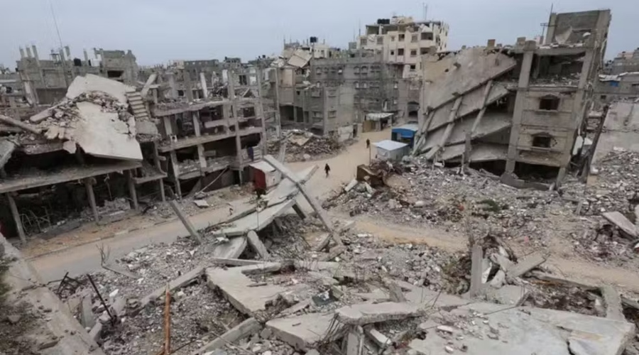 imagem do ataque aéreo em gaza