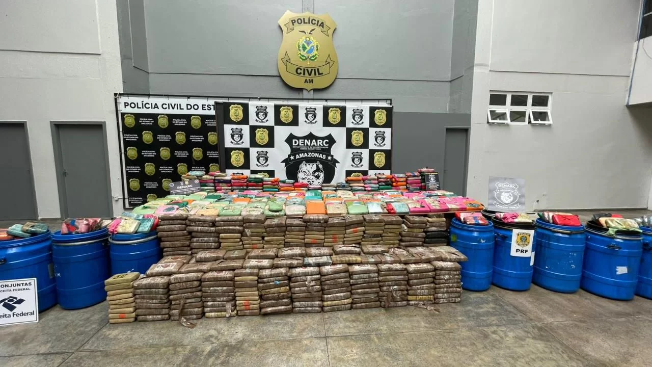 foto de operação de apreensão de drogas no amazonas