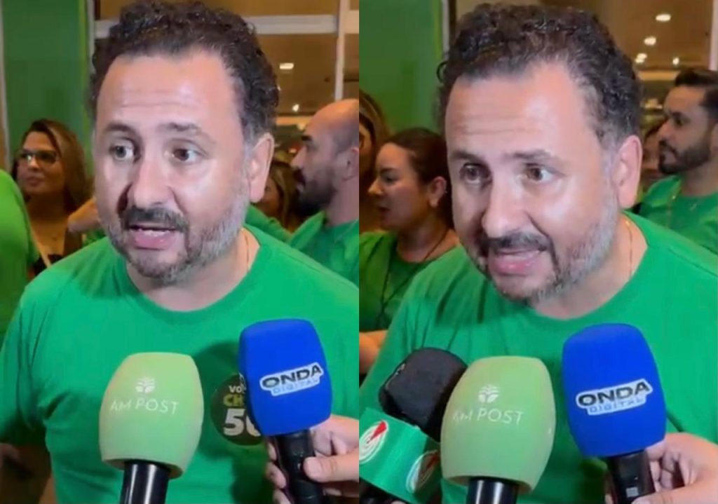 Marco Aurélio Choy celebrando sua vitória na Lista Sêxtupla da OAB-AM