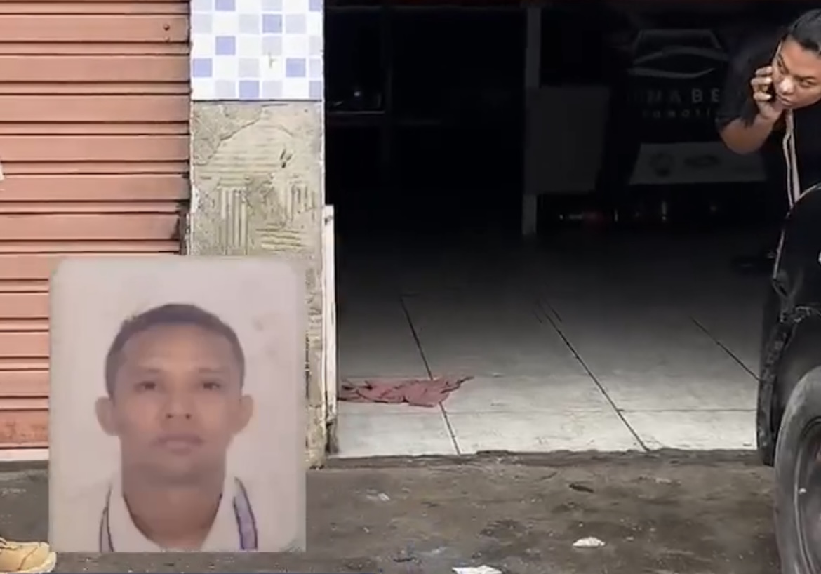 imagem da cena do crime onde mecânico foi morto na zona norte de manaus