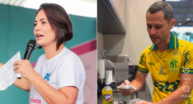 imagem de michelle bolsonaro utilizando produtos da ypé