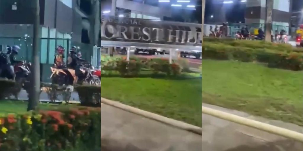 protesto de motoboys em frente ao condomínio forest hill em manaús