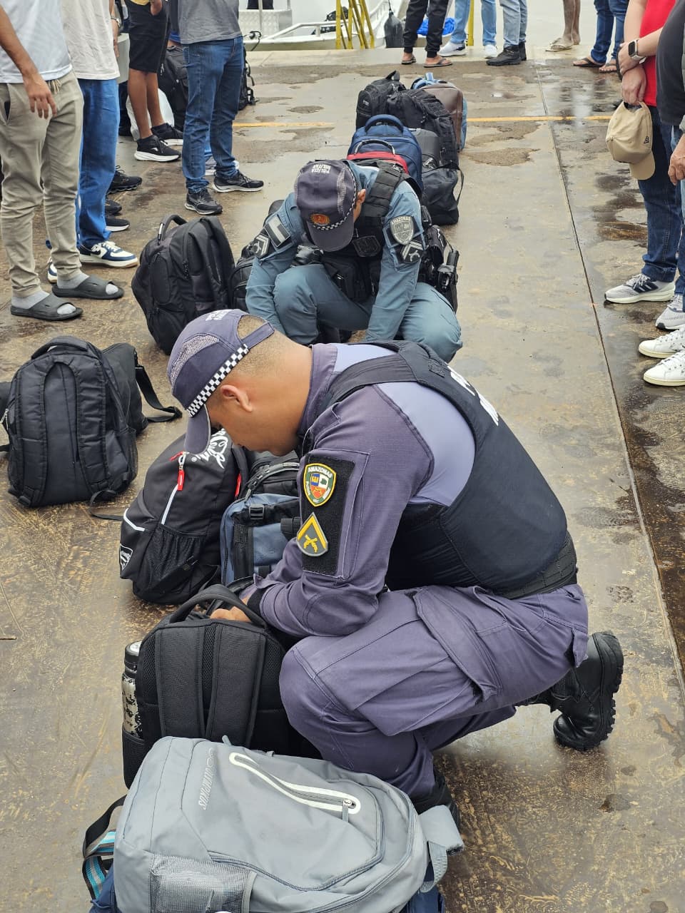Foto de apreensão de 30 quilos de maconha skunk em Codajás