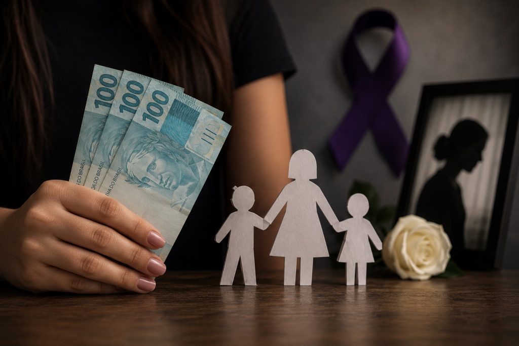 aplicativo meu inss em smartphone para solicitação de pensão especial para dependentes de vítimas de feminicídio
