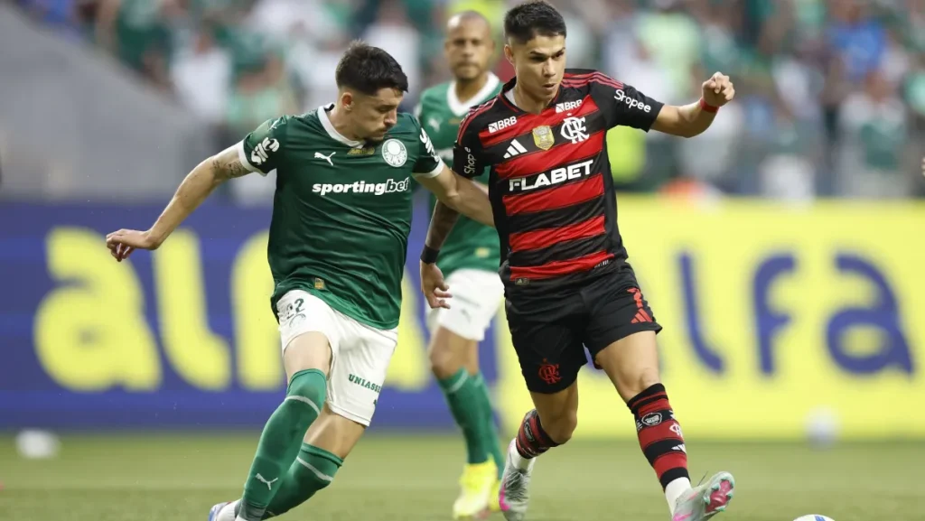 jogo entre palmeiras e flamengo no maracanã