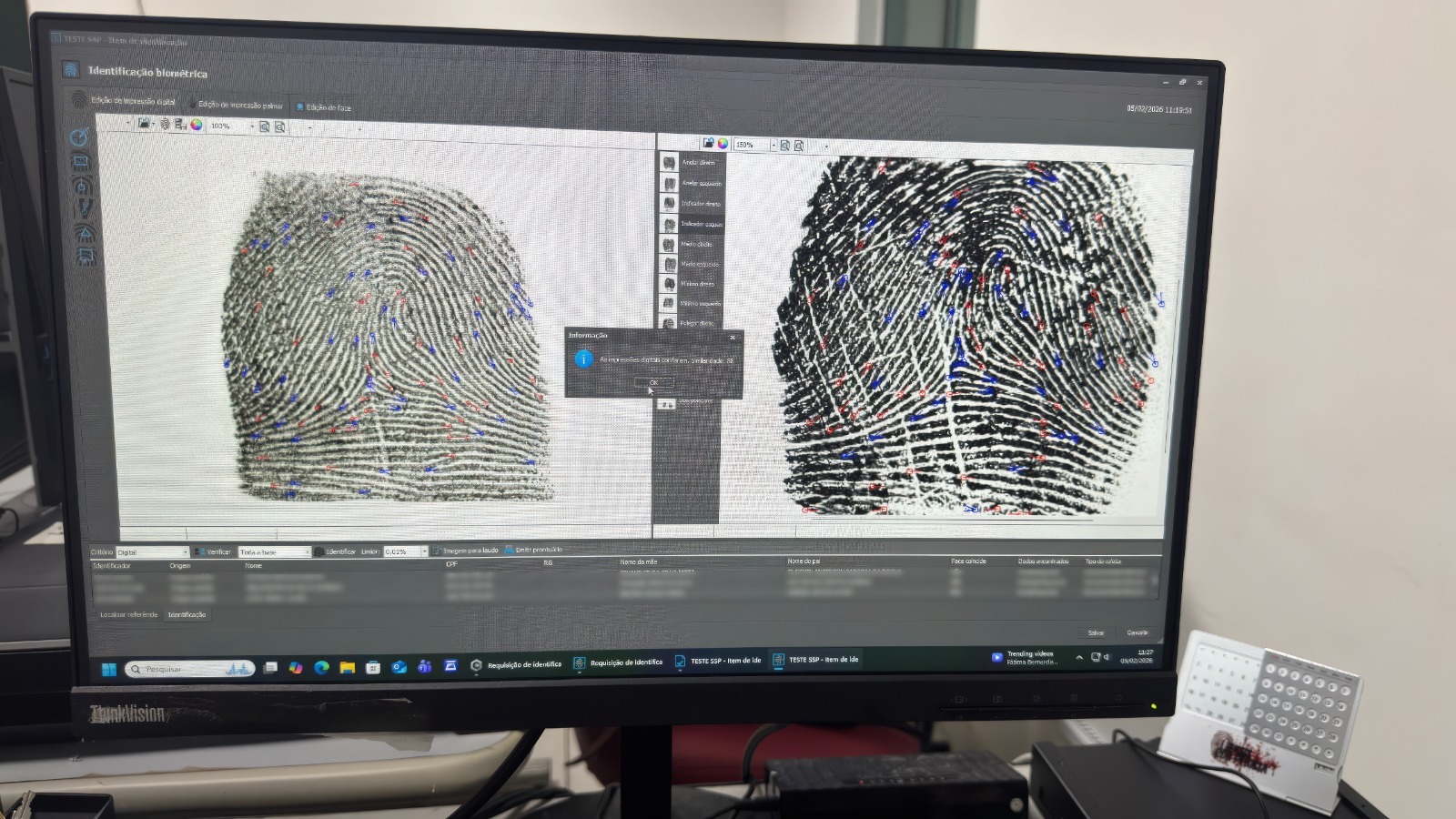 peritos criminais do amazonas em curso de papiloscopia