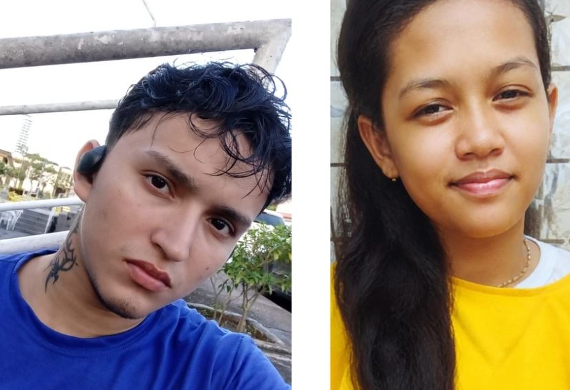 foto de adolescente e jovem desaparecidos em manaus