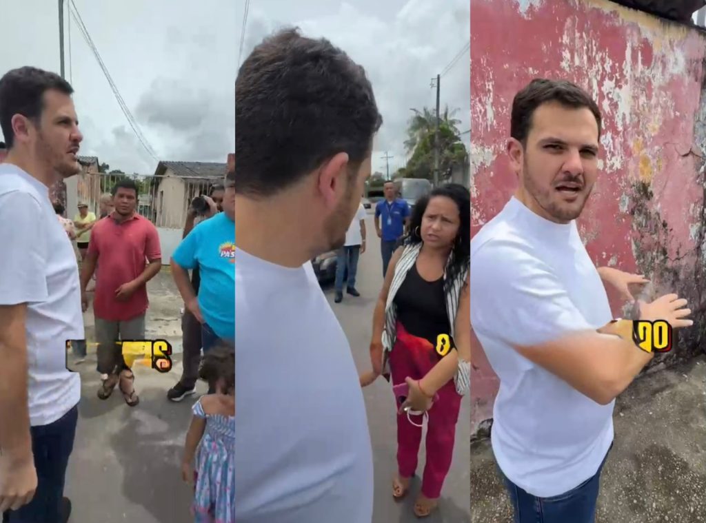 Imagem do prefeito Renato Junior durante anúncio de fiscalização contra Águas de Manaus