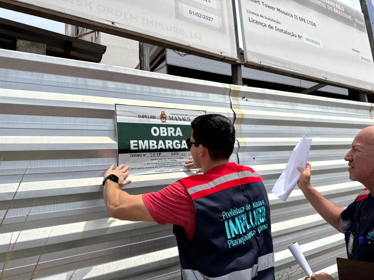Paralisação de obra no conjunto Parque Mosaico após acidente de trabalho