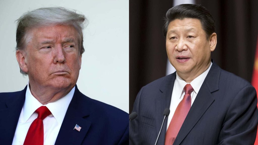 foto de encontro entre xi jinping e donald trump
