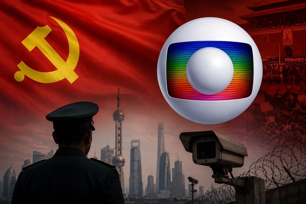 série entre 2 mundos da globo com crítica sobre parceria com china media group