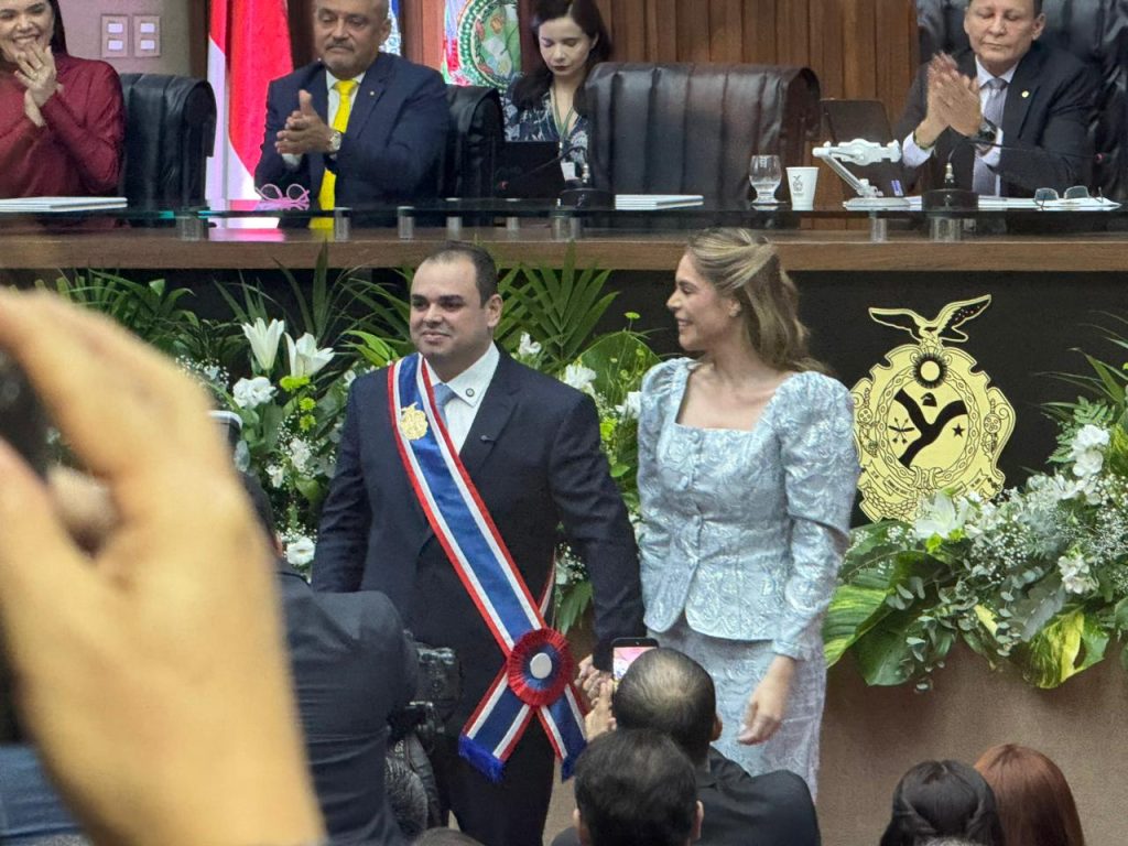 Roberto Cidade durante a cerimônia de posse como governador do Amazonas