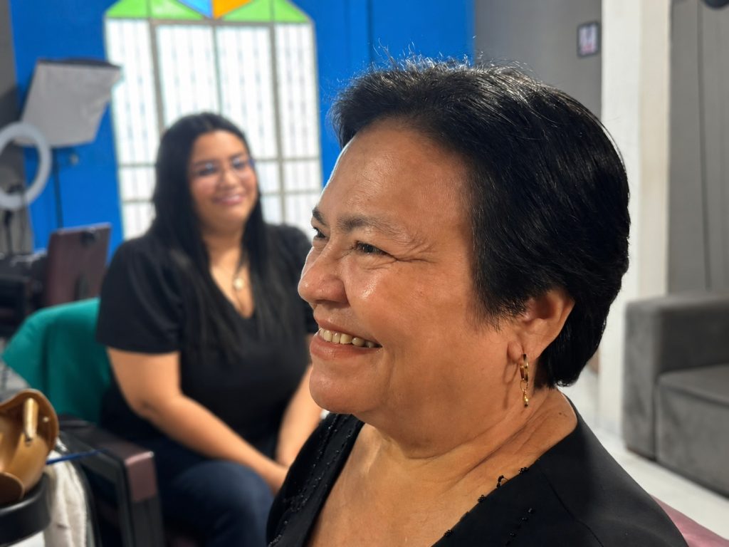 Kamilla e Yone Santarém durante a campanha mãe que inspira