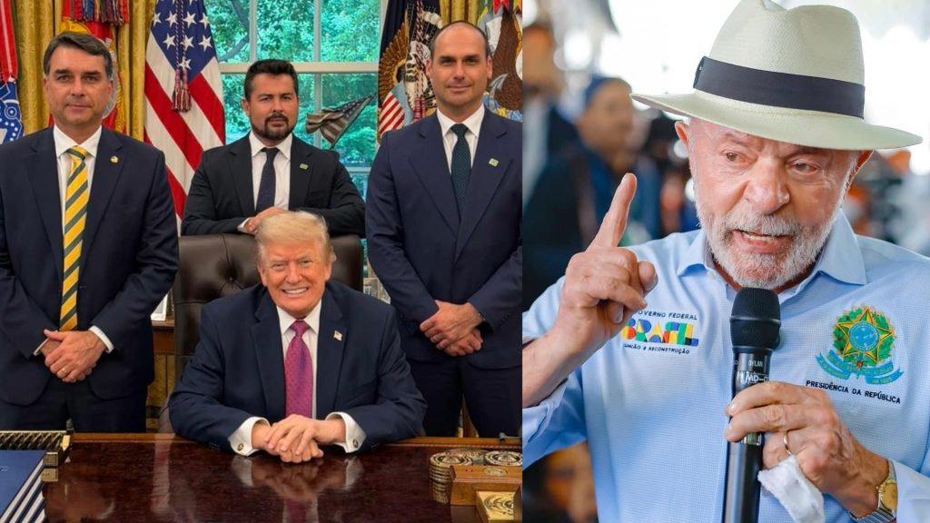 imagem do presidente lula criticando filhos de bolsonaro sobre tarifas comerciais