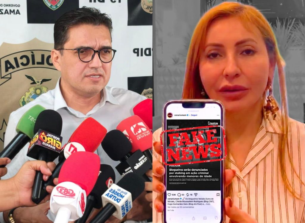 Moisés Dutra durante coletiva de imprensa sobre desafio a Paula Litaiff