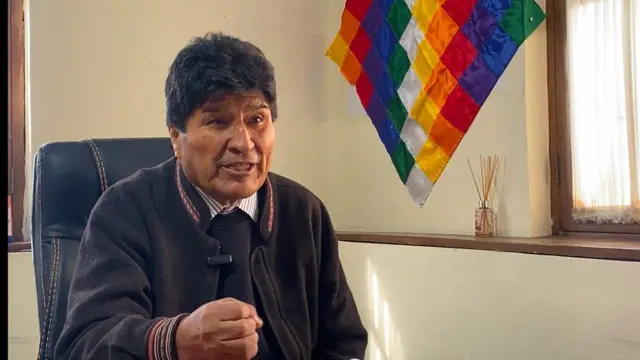 Foto de Leandro Prazeres da BBC Brasil mostrando Evo Morales
