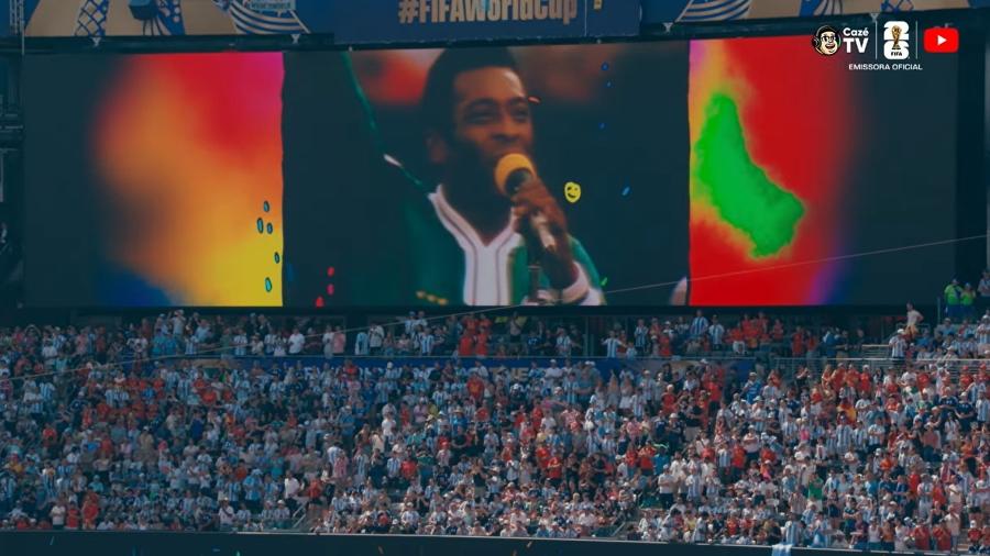 Homenagem a Pelé durante a final da Copa do Mundo de 2026