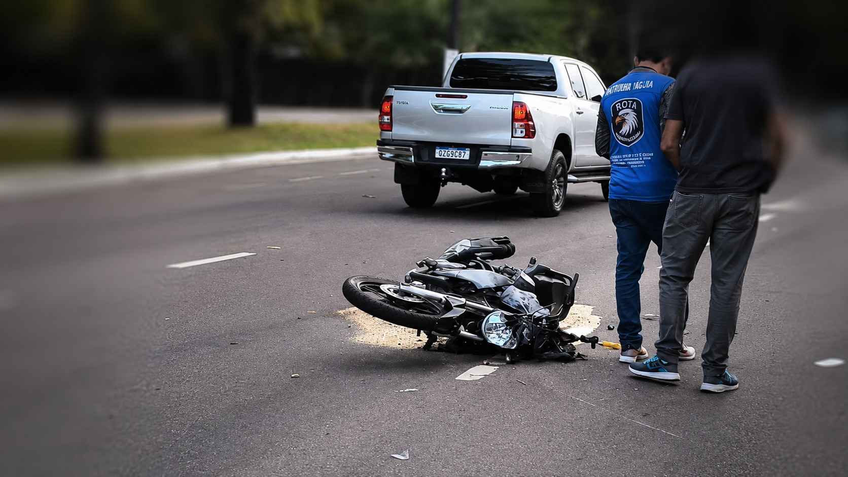 imagem do acidente de motocicleta na avenida coronel teixeira em manaus