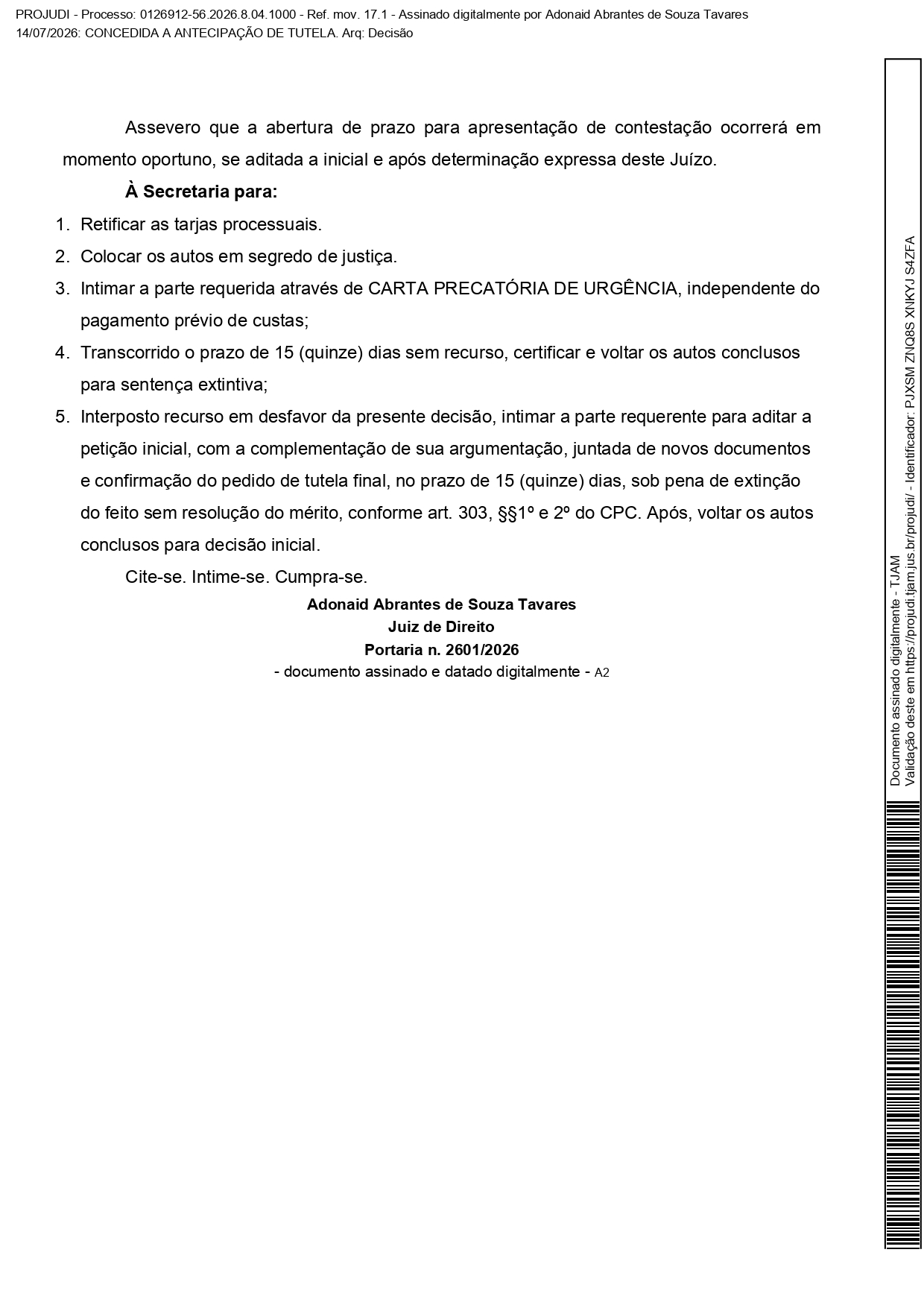defesa de advogado sérgio ricardo de figueiredo menezes em nota sobre decisão judicial
