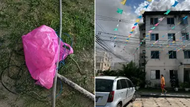 Bebê é resgatado pela janela durante incêndio no Viver Melhor 3 e cão morre; veja o vídeo