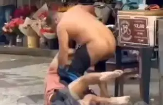 Briga em plena rua termina com homem completamente nu no Rio de Janeiro; veja o vídeo
