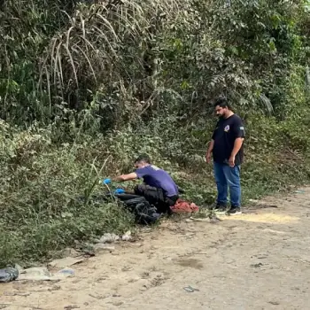 Cena de terror: corpo todo amarrado é desovado em ramal na zona Leste de Manaus