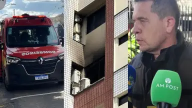 Curto-circuito em ar-condicionado provocou incêndio em apartamento no Vieiralves em Manaus, dizem Bombeiros