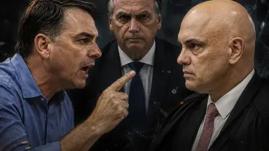 Flávio se revolta com Moraes após ministro impedir visita a Bolsonaro no Dia dos Pais