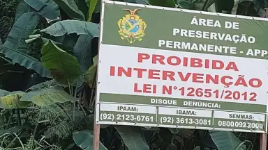 MPAM investiga possível ocupação irregular em área de preservação permanente em Iranduba