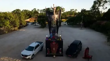 Monumento de mais de R$ 100 mil em homenagem ao Diabo é inaugurado no Ceará