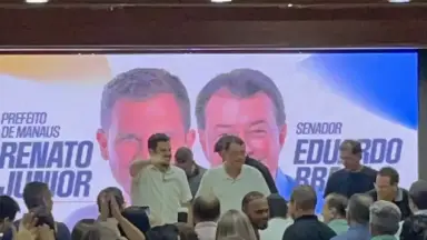 Prefeito Renato Junior anuncia Eduardo Braga como candidato ao senado do grupo de David Almeida