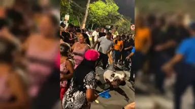 VÍDEO: Confusão entre eleitores termina em agressões na frente da Band Amazonas durante debate